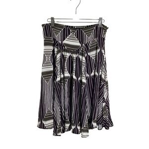 Just Cavalli Brown Cream Geo Print Skirt